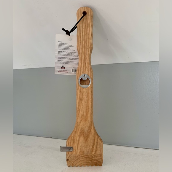 Wood Grill Scraper with Bottle Opener - Picture 6 of 10